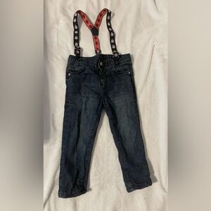 Denim with Santa Suspenders